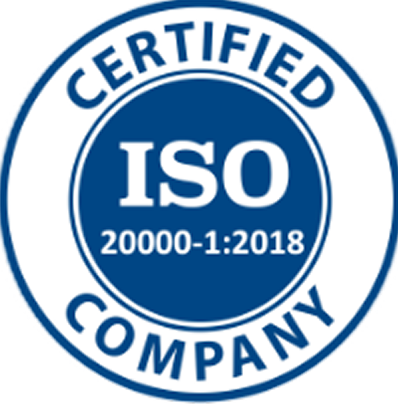 ISO 20000-1:2018 certified seal
